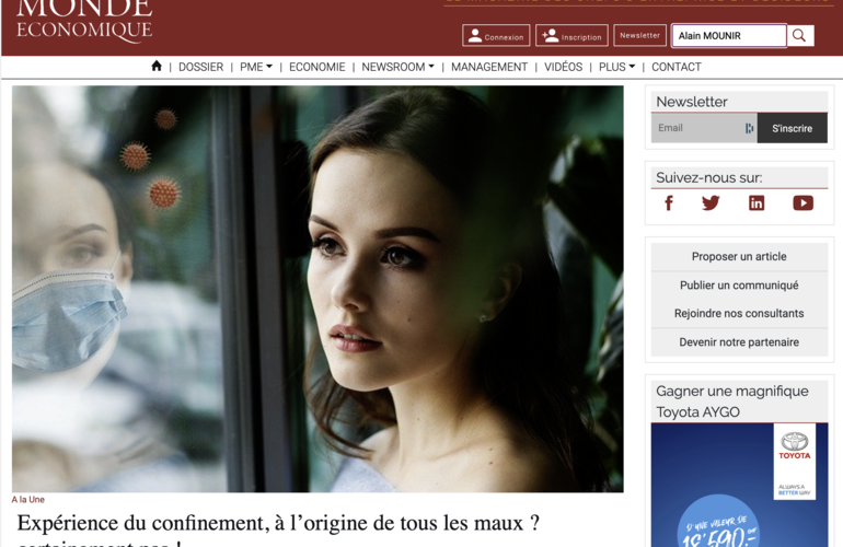La Covid19 à l'origine de tous les maux ? Notre dernier article (Juin 2020) dans Le Journal Monde Economique